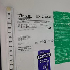 True Mfg. TPP-93 Refrigerated Prep Table (Used 1028890)