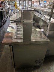 48″ Salsa Bar Mega Top Refrigerator Topping Station NSF Cooler Dukers 18 pan Col