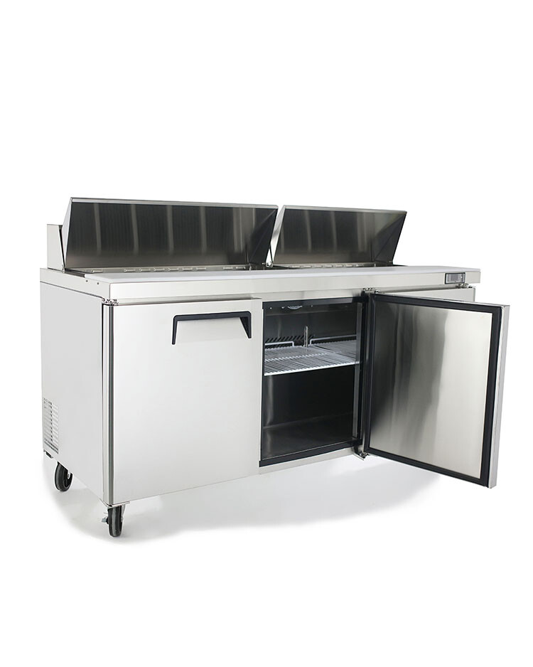 NEW 3 Door 73″ Refrigerated Prep Table Stainless Steel NSF Atosa MSF8304GR #2227
