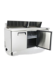 NEW 3 Door 73″ Refrigerated Prep Table Stainless Steel NSF Atosa MSF8304GR #2227