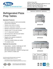 Atosa MPF8201GR, 1-Door 44″ WIDE PIZZA PREP COOLER