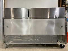 True TSSU-72-30M-B-ST 3-Door Mega Top Refrigerator Sandwich Prep Table