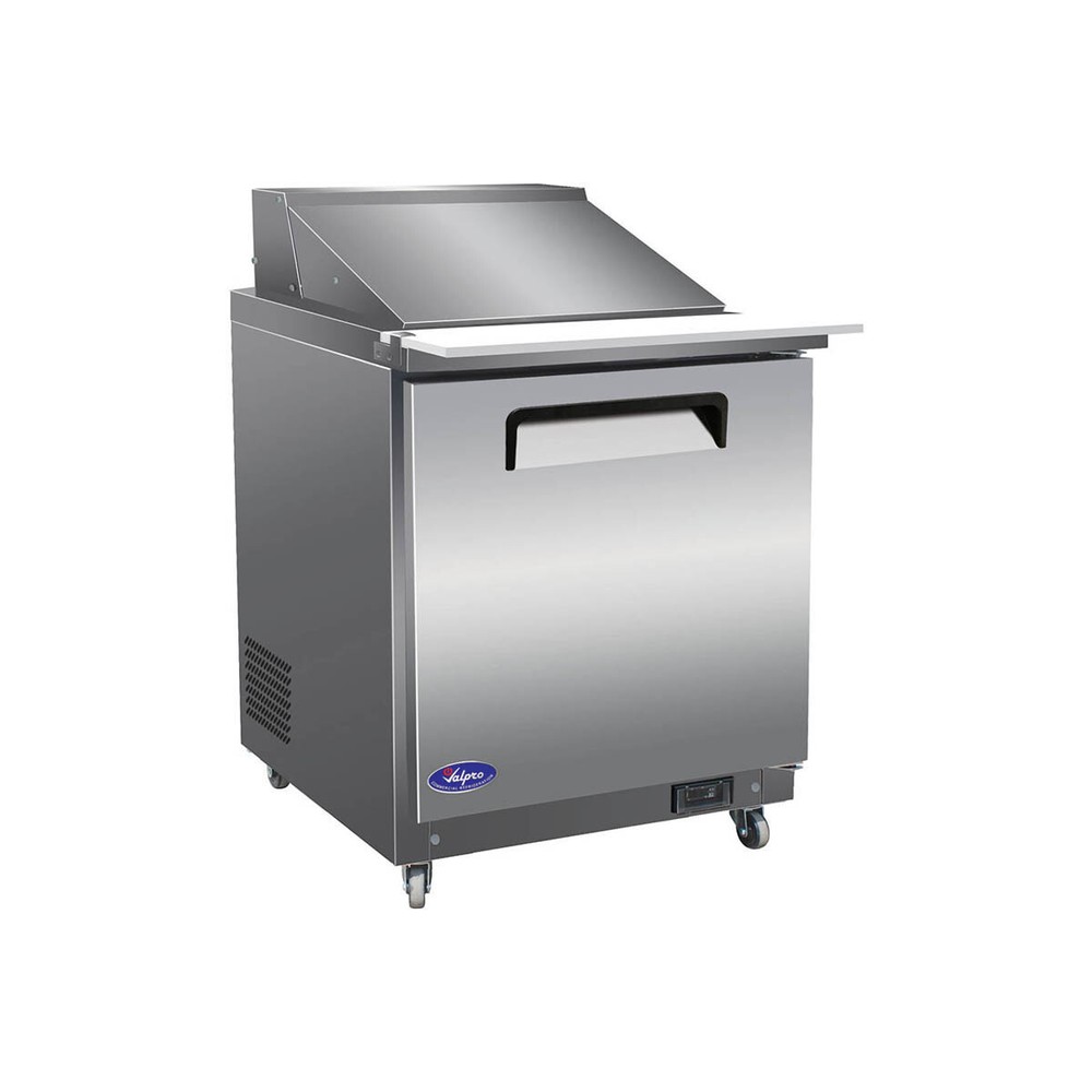 Valpro VP29SM 29″ 1 Solid Door Sandwich/Salad Prep Mega Top Refrigerator, 7 …