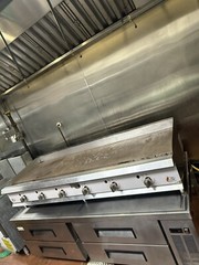 used Cpg 72″ gas countertop griddle with manual control & 4 drawer refrigerated