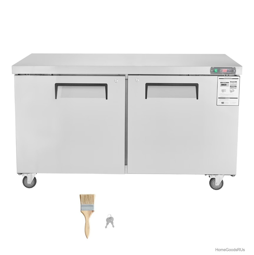60 Inch Commercial Sandwich Salad Prep Table 16.4 Cu Ft Stainless Steel Dual