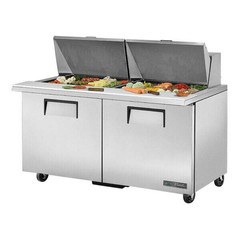 True 60 3/8″ 2 Door Mega Top Refrigerated Sandwich Prep Table
