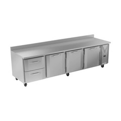 Victory VWRD119HC-2 118″ Four-Section Worktop Refrigerator w/ 2 Drawers, 3 Do…
