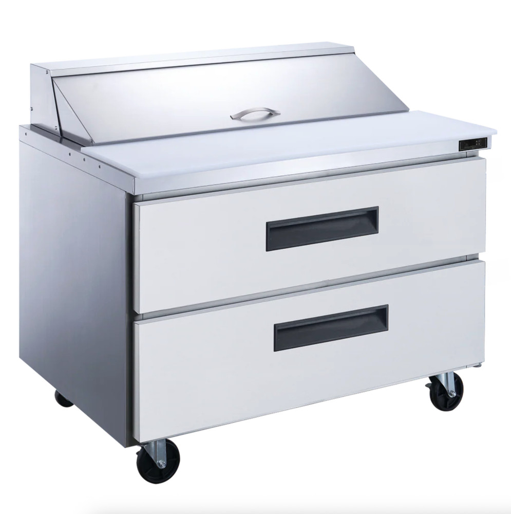 NEW 2 Drawer 36″ Refrigerated Mega Top Prep Table NSF Dukers DSP36-15M-D2 #4039