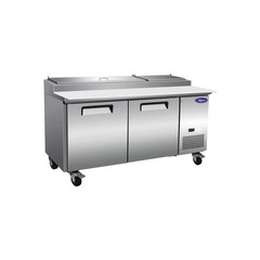 Valpro VPP71-HC 71″ 2-Section Refrigerated Pizza Prep Table w/ 2 Doors, 9 Pan