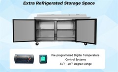 44″ 10.9 Cu.ft Commercial Prep Table Refrigerator 1 door Refrigerated Storage