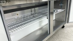 NEW 60″ Commercial Double Lid Refrigerator Prep Table Mega Top NSF ETL