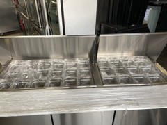 OPEN BOX NEW 3 Door 73″ Refrigerated Mega Top Prep Table Cooler NSF Atosa #2232