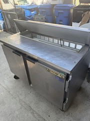Beverage-Air SP48-12 Commercial Refrigerated Prep Table 2 Doors Standard Top