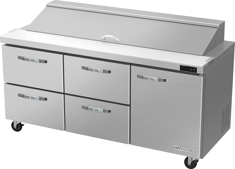 Blue Air BLPT72-D4LM-HC Four Drawer 72″ Refrigerated Sandwich/Salad Prep Table,