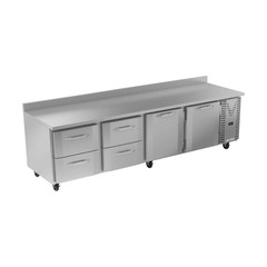 Victory VWRD119HC-4 118″ Four-Section Worktop Refrigerator w/ 6 Drawers, 2 Do…