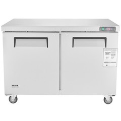 VEVOR 48″ Commercial Frozen Refrigerator Sandwich & Salad Prep Table 12.9 Cu. Ft