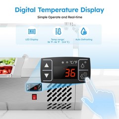 Commercial 40” Countertop Refrigerated Condiment Salad Sandwich Prep Station
