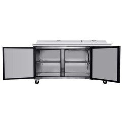 67″ Commercial Pizza-Sandwich Prep Table Fridge 20.3 Cu.ft, Adjustable Shelves