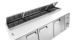 NEW 3 Door 93″ Refrigerated Pizza Prep Table Cooler NSF Atosa MPF8203GR #1150