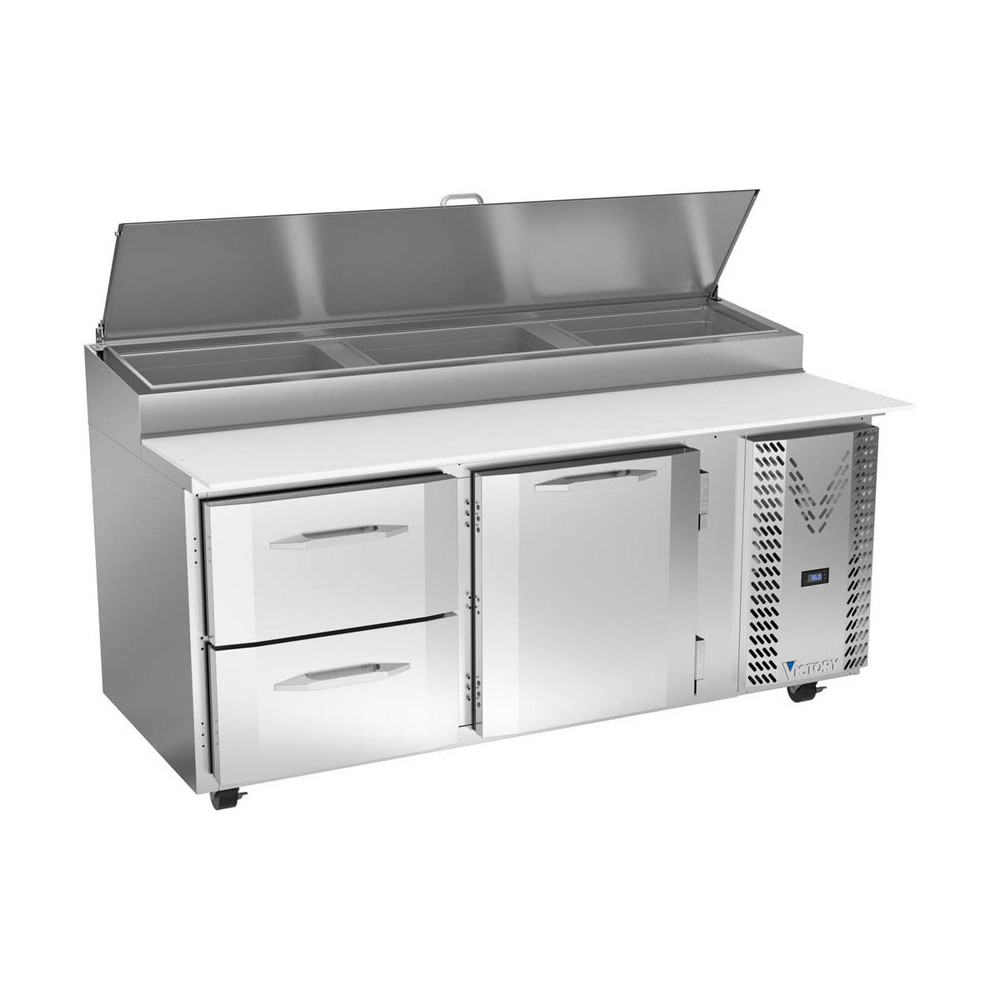 Victory VPPD72HC-2 72″ Refrigerated Pizza Prep Table