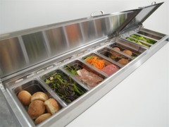 67″ Double Door Stainless Steel Commercial Refrigerated Salad Pizza Prep Table