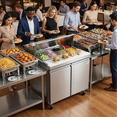 Luxury Stainless Steel Sandwich Prep Table Refrigerator – 48” Dine Fine Solution