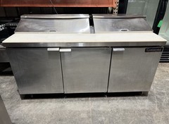 Continental SW72N18 72″ 18 Pan Sandwich / Salad Prep Station w/ 3 Door Refrig.