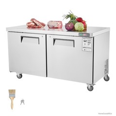 60 Inch Commercial Sandwich Salad Prep Table 16.4 Cu Ft Stainless Steel Dual