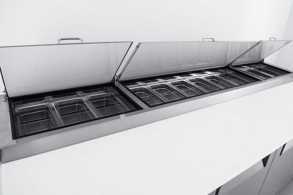 Polarman 93″ Pizza Prep Table with 3 Doors PLM-P93S