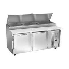 Victory VPP72HC 72″ 2-Section Refrigerated Pizza Prep Table w/ 2 Doors, 22.77…