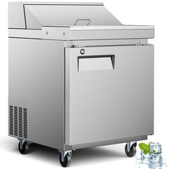 NEW 27″ Commercial Refrigerated Prep Table Cooler Salad Sandwich Pizza NSF 110V