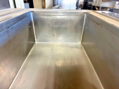 ATLAS METAL SINGLE WELL REFRIGERATED PREP TIN TABLE W/ 1 PAN COLD FOOD S.S STAND