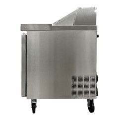 NSF 48″ Two Door Sandwich Salad Prep Table 16 Pan Pizza Food Trailer Cooler 115V