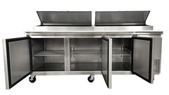 NSF 91″ Sandwich Prep Table 3 Door Pizza Cooler 12 Pan in Stainless Steel ETL