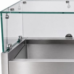 47″ Refrigerated Condiment Prep Station with 5 x 1/4 GN Pans 35-50°F for Salad