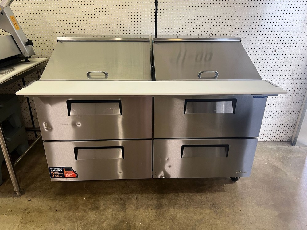 Used 60″ Turbo Air TST-60SD-24-D4-N 4 Drawer Refrigerated Prep Table 120V – WO1