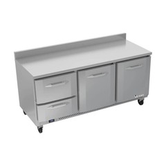 Victory VWRD72HC-2 72″ Three-Section Worktop Refrigerator w/ 2 Drawers, 2 Doo…