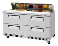 Turbo Air TST-60SD-D4-FB-N 60″ 4-Drawer Sandwich and Salad Prep Table, 16 Pan…