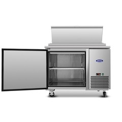 44″ Stainless Steel Commercial Pizza Prep Refrigerator – 11 CuFt Capacity