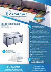 Commercial Stainless Steel 72″ 3 Door Sandwich Food Prep Table Refrigerator