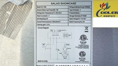 NEW 5 Pan Commercial Refrigerated Prep Table Countertop Salad Fruit Sauce NSF
