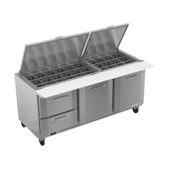 Victory VSPD72HC-30B-2 72″ Mega Top Refrigerated Sandwich/Salad Prep Table w/…