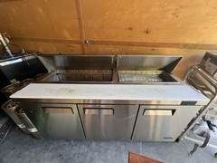 Atosa MSF8308GR Mega Top 3 Door Prep Table Refrigerator 21.1 Cu Ft