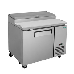 48” Commercial Refrigerated Pizza Prep Table 1 Door Stainless Steel 12.8 cu.ft.