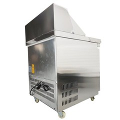 110V 162L Commercial Stainless Sandwich/Salad/Hamburger Prep Table Refrigerator