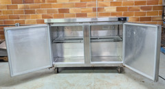 Continental Refrigerator SWF48 Worktop Freezer, Stainless, 2 Solid Doors