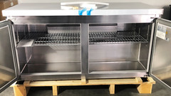 NSF 60″ Two Door Undercounter Refrigerator Lowboy Worktop Food Prep Cooler