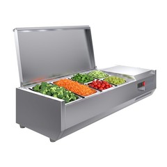 45″ Commercial Refrigerated Condiment Prep Station 135W R290 304SS ETL 35-46°F
