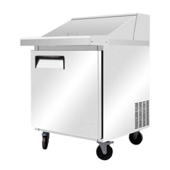 NSF 28″ W Single Door Mega Top Sandwich/Salad Prep Table Cooler 12 Pan