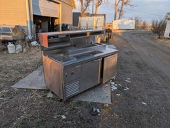 Randell Commercial Stainless Steel Refrigerated Prep Table 2 Doors Food Pans